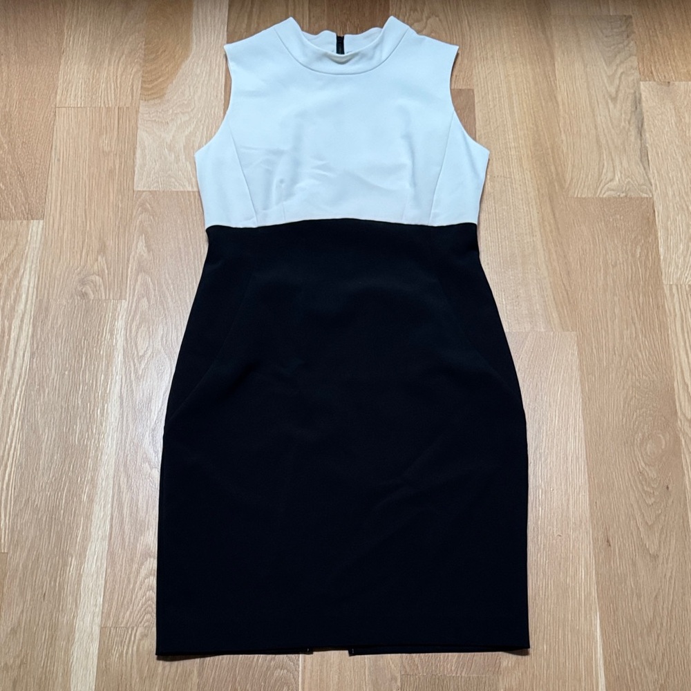 Halogen Black and White Midi Dress